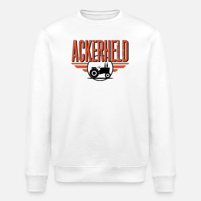 Ackerheld Tractor Farmer Farmer Agriculture - Stanley/Stella ROLLER Unisex Organic Sweatshirt - white