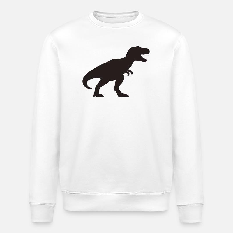 Dino Silhouette T-Rex - Stanley/Stella Unisex Bio-Sweatshirt ROLLER - Weiß
