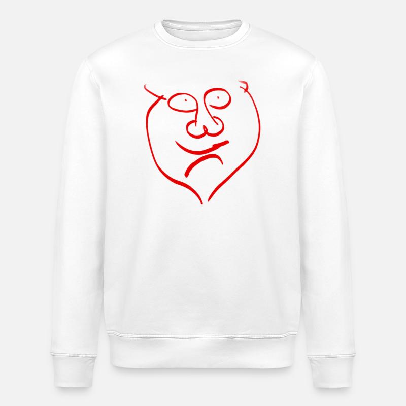 Traits faciaux ambivalents - Sweat bio ROLLER Stanley/Stella Unisexe - blanc