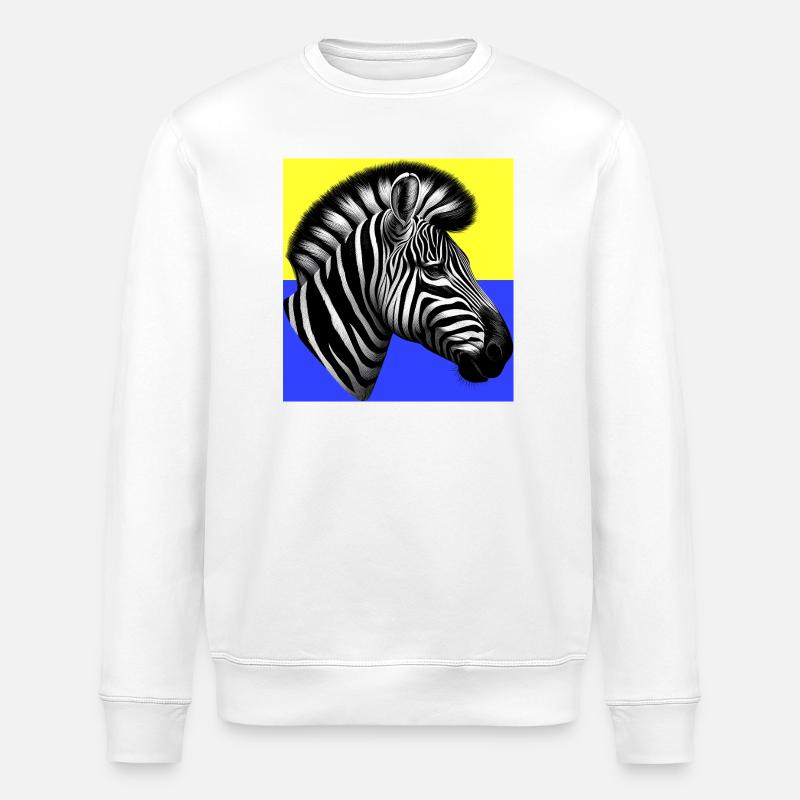 zebra - Stanley/Stella ROLLER Unisex Organic Sweatshirt - white