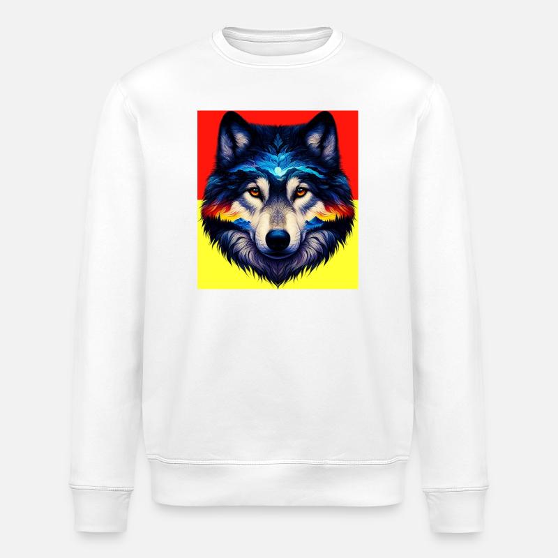 Wolf - Stanley/Stella Unisex Bio-Sweatshirt ROLLER - Weiß