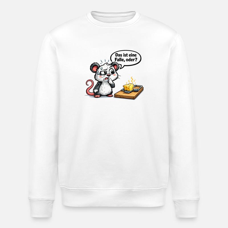 Lustiger Spruch Motiv Geschenk - Stanley/Stella Unisex Bio-Sweatshirt ROLLER - Weiß