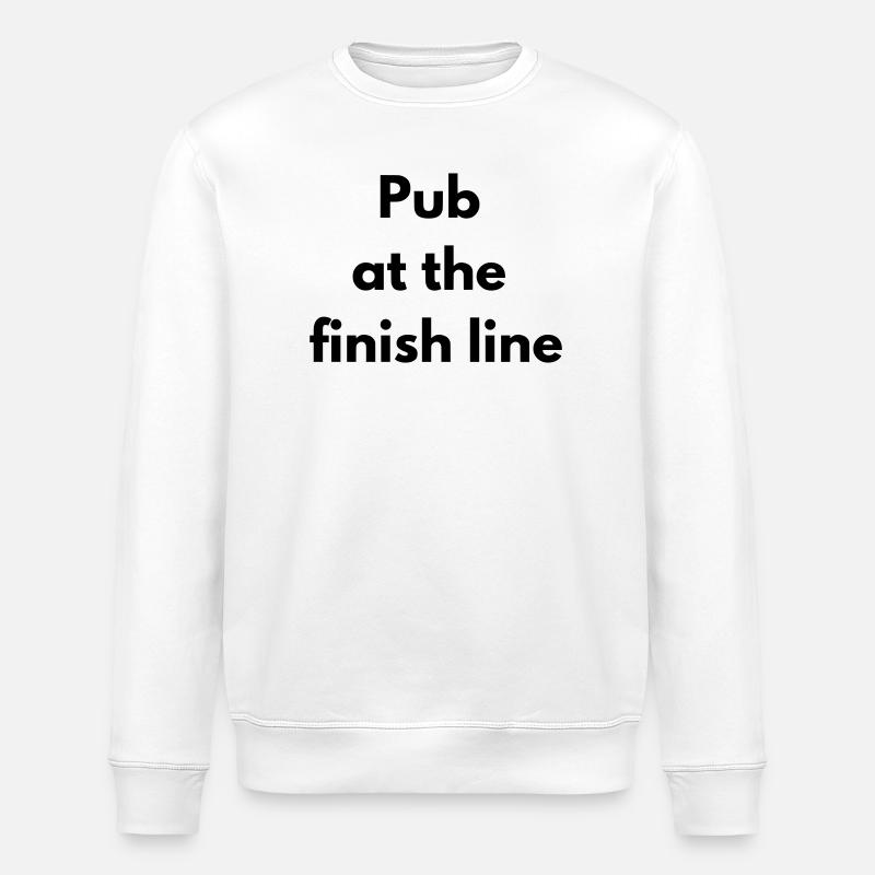 Pub at the finish line - Sweat bio ROLLER Stanley/Stella Unisexe - blanc