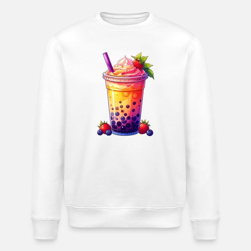 Bubble Tea - Stanley/Stella Unisex Bio-Sweatshirt ROLLER - Weiß