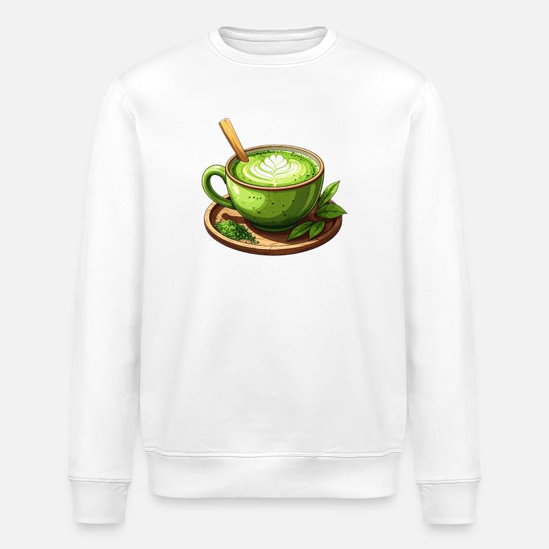 Matcha Tee - Stanley/Stella Unisex Bio-Sweatshirt ROLLER - Weiß
