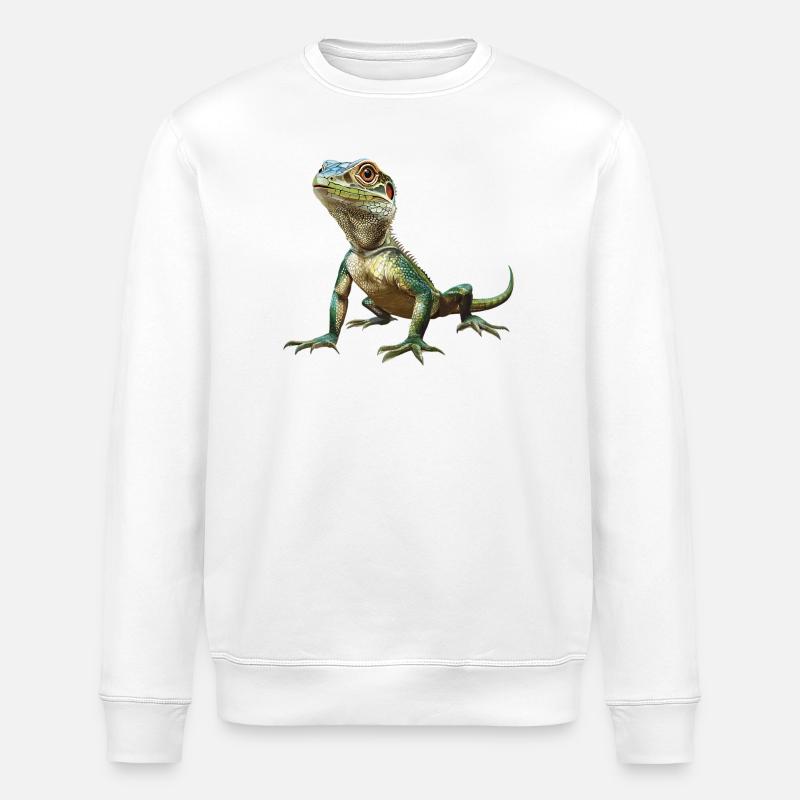 Lizards Lizard - Stanley/Stella ROLLER Unisex Organic Sweatshirt - white
