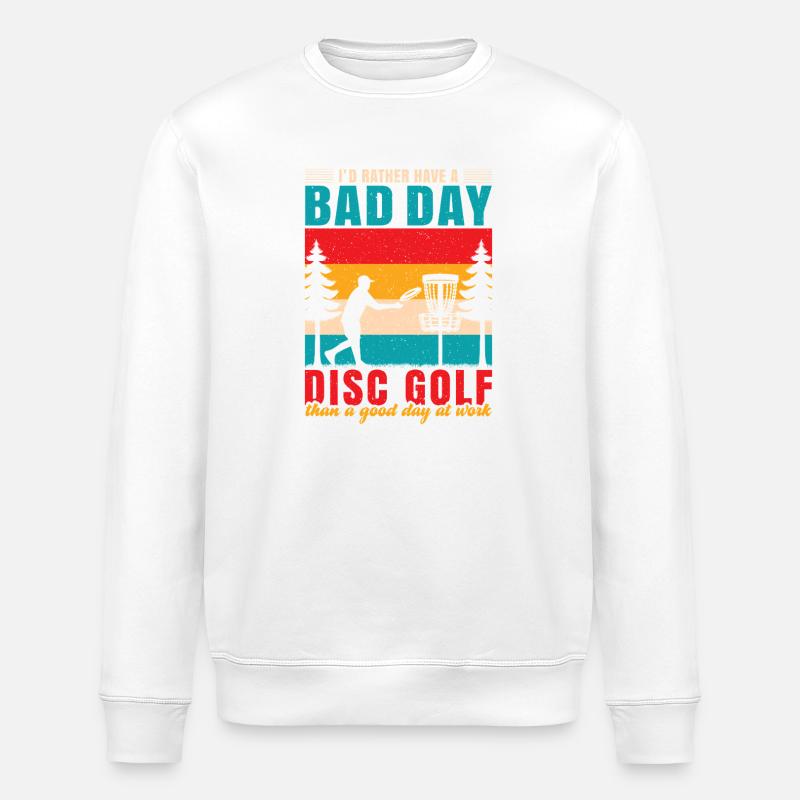 Disc Golf Geschenke Discgolf - Stanley/Stella Unisex Bio-Sweatshirt ROLLER - Weiß