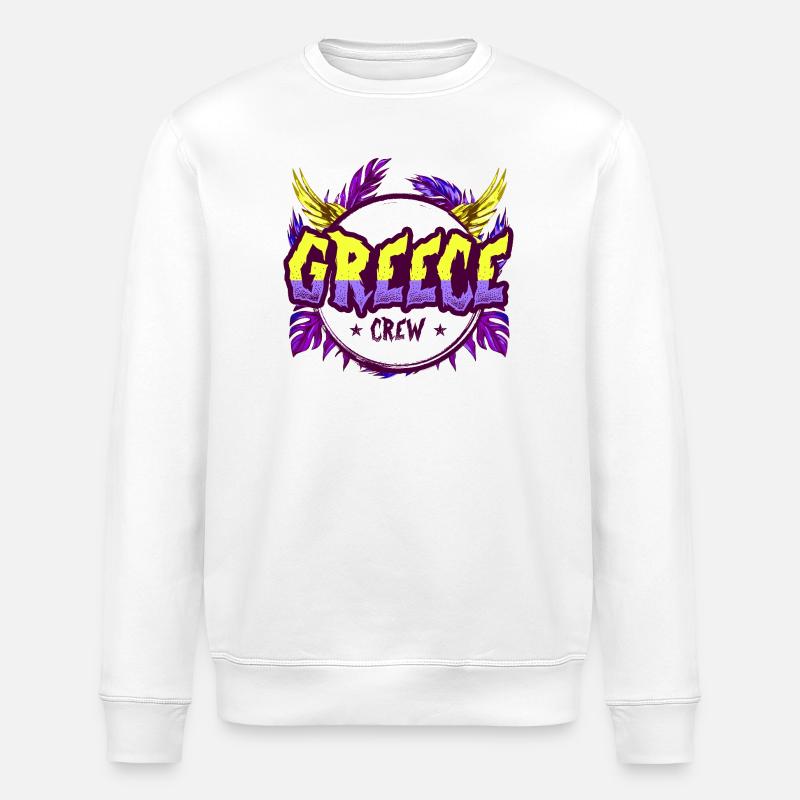 Greece Crew Bunt - Stanley/Stella Unisex Bio-Sweatshirt ROLLER - Weiß