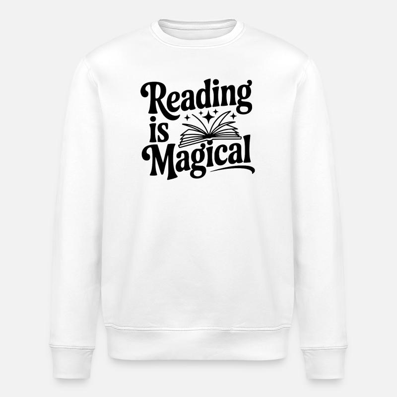 Reading is Magical - Stanley/Stella ROLLER Unisex Organic Sweatshirt - white