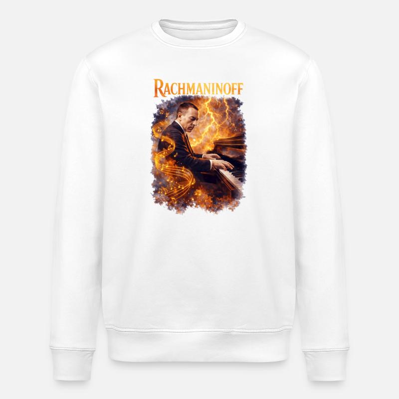 Rachmaninov Feuerklavier - Stanley/Stella Unisex Bio-Sweatshirt ROLLER - Weiß