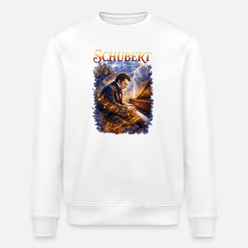 Schubert Piano Magic Tempest - Stanley/Stella økologisk unisex-sweatshirt ROLLER - hvid