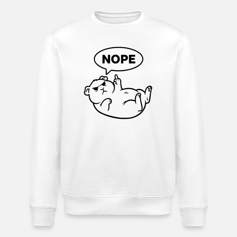 Cochon d’Inde rongeur Non noir - Sweat bio ROLLER Stanley/Stella Unisexe - blanc