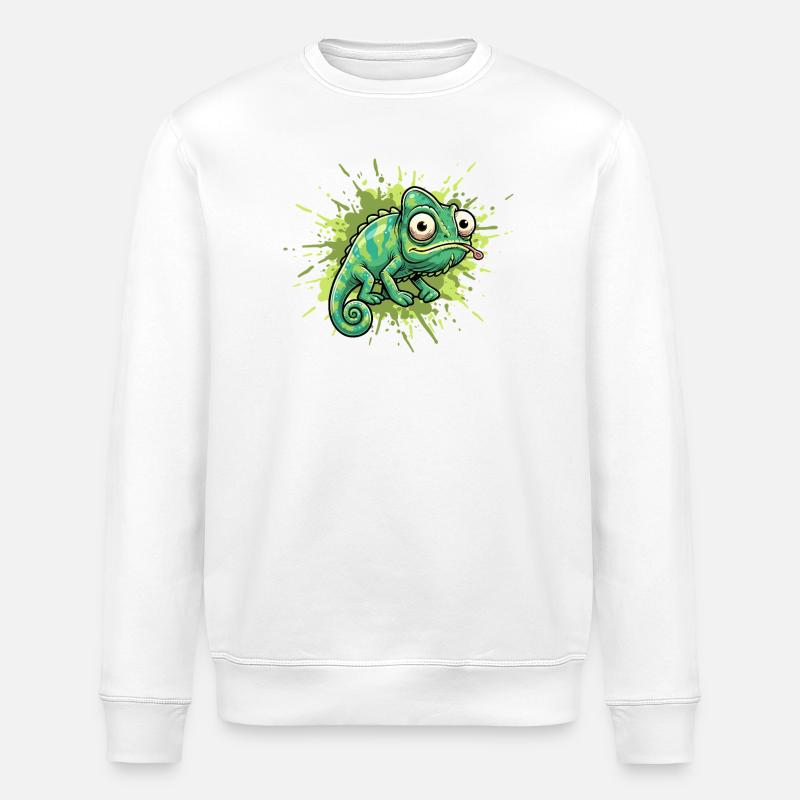 Chameleon Graffiti Spritzer - Stanley/Stella Unisex Bio-Sweatshirt ROLLER - Weiß