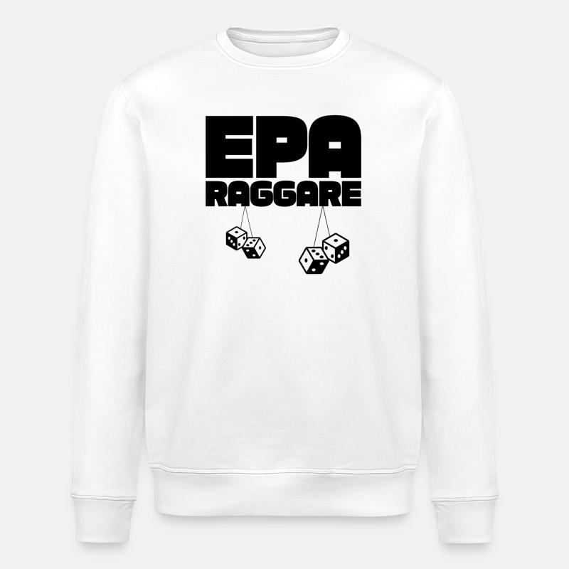 EPA Ragger – Black Dice - Stanley/Stella ROLLER Unisex Organic Sweatshirt - white