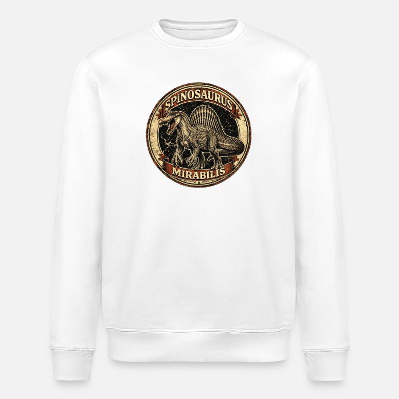 Neue Spinosaurus Mirabilis 2026 Entdeckung - Stanley/Stella Unisex Bio-Sweatshirt ROLLER - Weiß