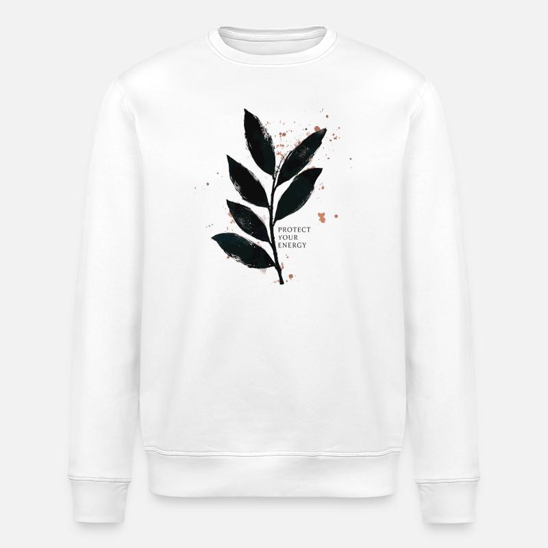 Protect Your Energy - Achtsamkeit Design - Stanley/Stella Unisex Bio-Sweatshirt ROLLER - Weiß