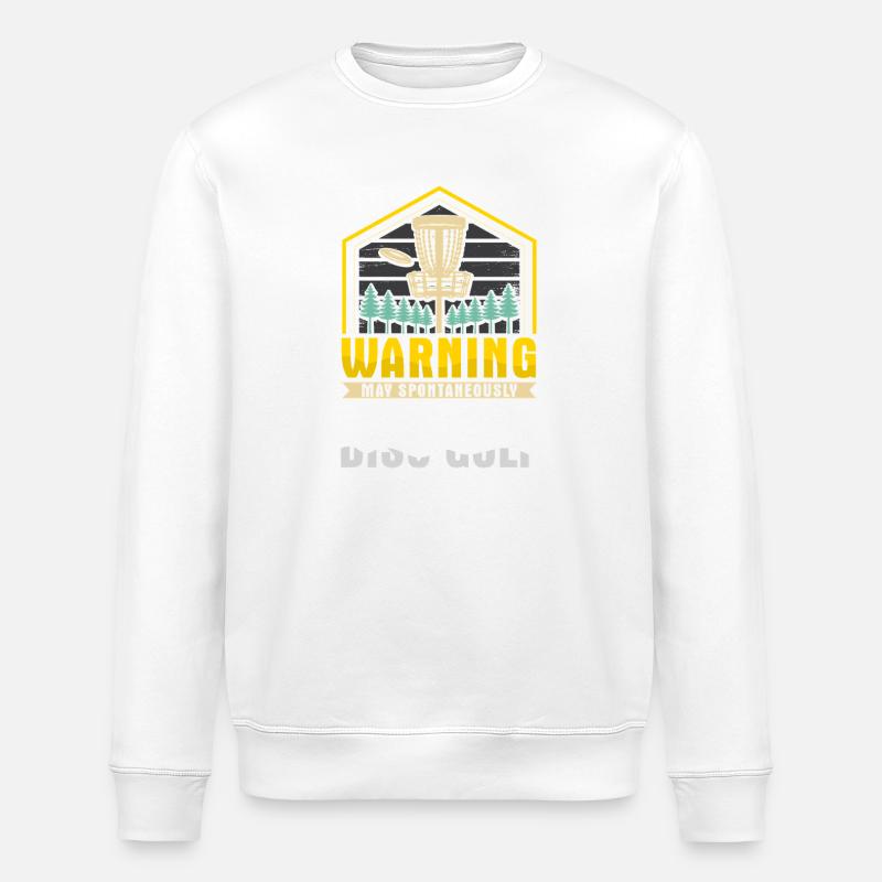 Disc Golf Gifts Disc Golf - Stanley/Stella ROLLER Unisex Organic Sweatshirt - white