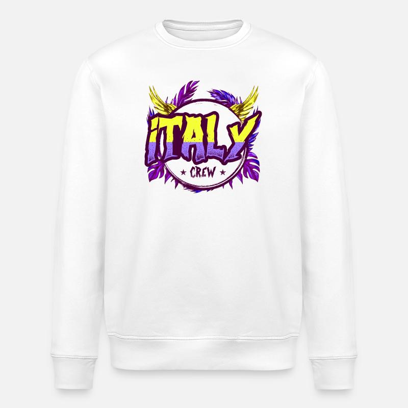 Italien Crew Bunt - Stanley/Stella Unisex Bio-Sweatshirt ROLLER - Weiß