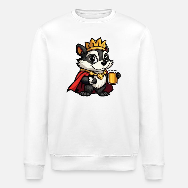 Roi de la Bière Moufette - Sweat bio ROLLER Stanley/Stella Unisexe - blanc