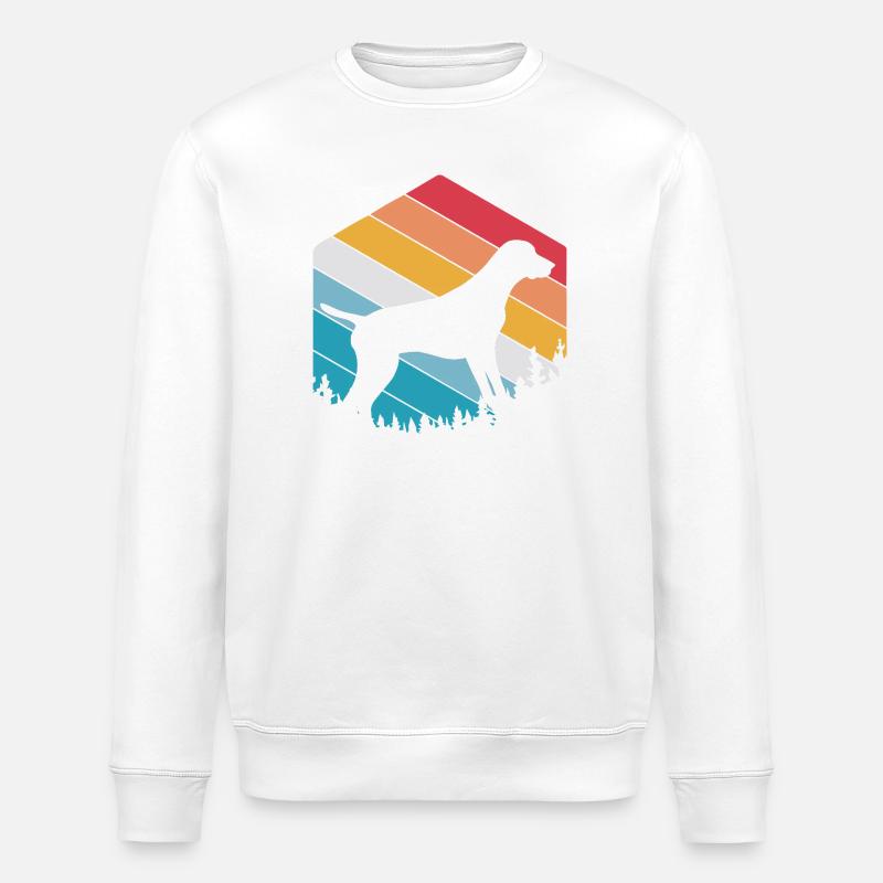 German Pointer Dog German Shorthair - Stanley/Stella ROLLER Unisex Organic Sweatshirt - white