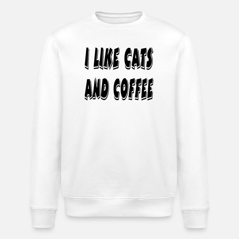 feline - Stanley/Stella ROLLER Unisex Organic Sweatshirt - white