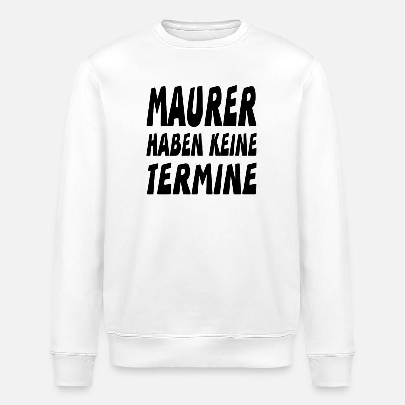 Maçon - Sweat bio ROLLER Stanley/Stella Unisexe - blanc