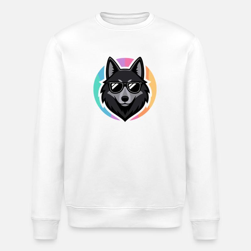 Wolf chic sunglasses - Stanley/Stella ROLLER Unisex Organic Sweatshirt - white