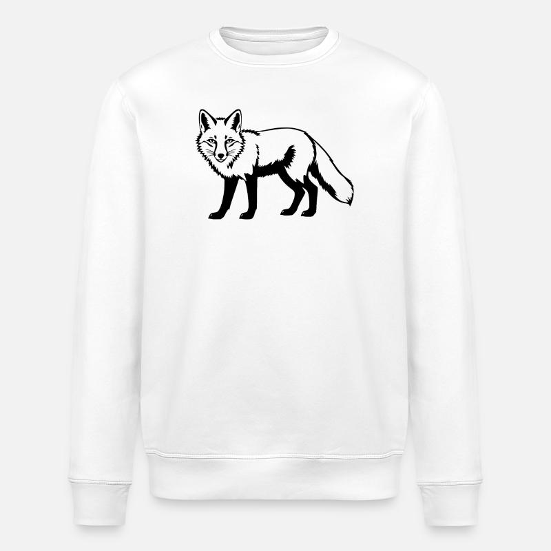 Fox - Stanley/Stella ROLLER Unisex Organic Sweatshirt - white