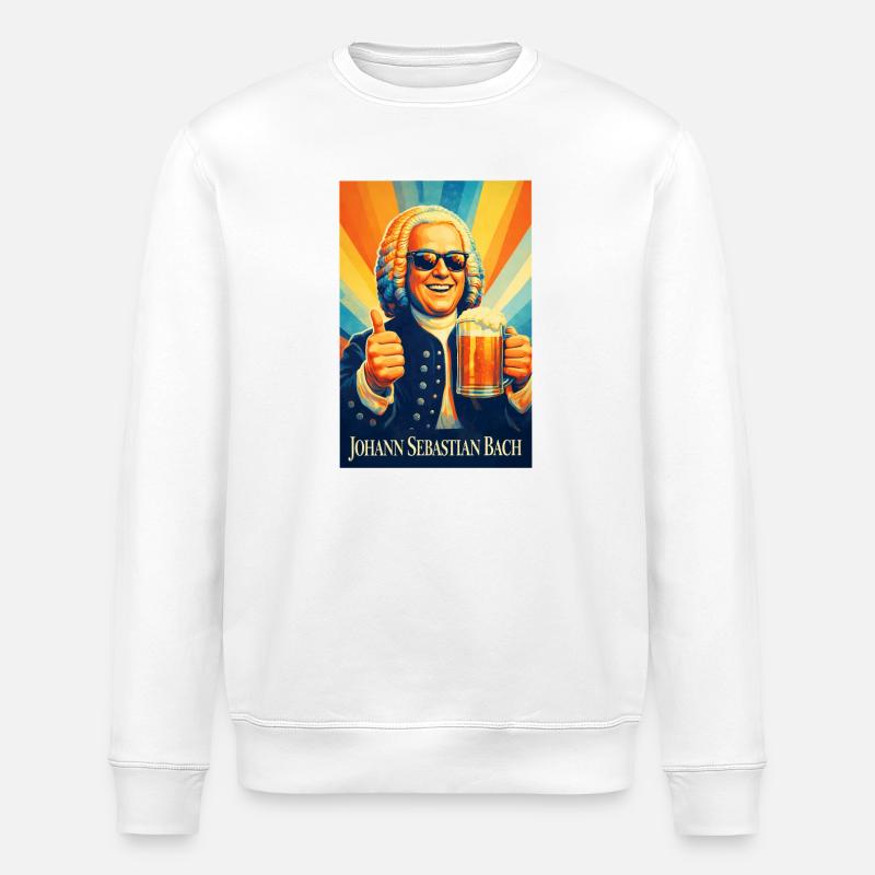Johann Sebastian Bach - Stanley/Stella Unisex Bio-Sweatshirt ROLLER - Weiß