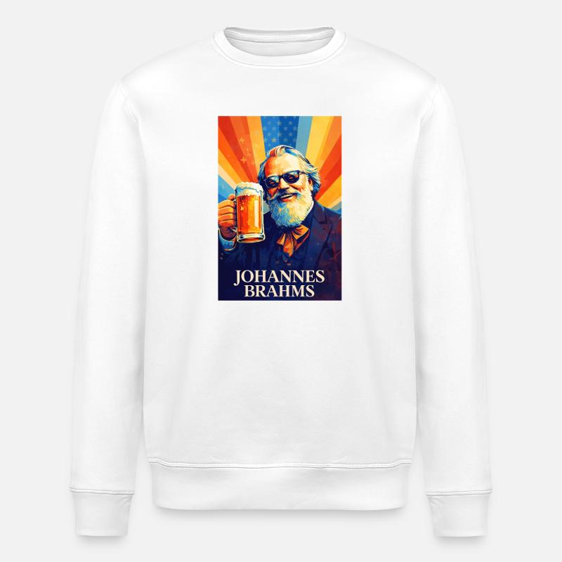 Johannes Brahms - Stanley/Stella økologisk unisex-sweatshirt ROLLER - hvid