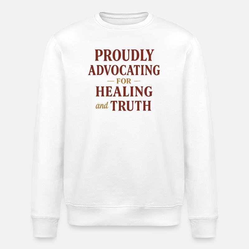 Forensic Nurse Practitioner Healing & Truth - Stanley/Stella Unisex Bio-Sweatshirt ROLLER - Weiß