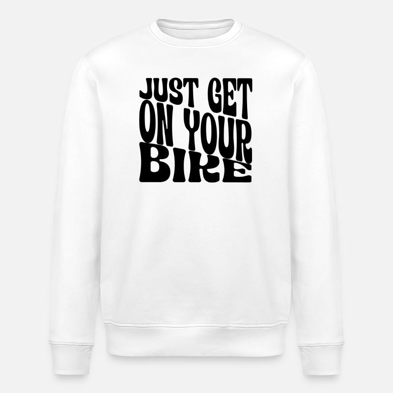 JUST YOUR BIKE - Stanley/Stella Unisex Bio-Sweatshirt ROLLER - Weiß