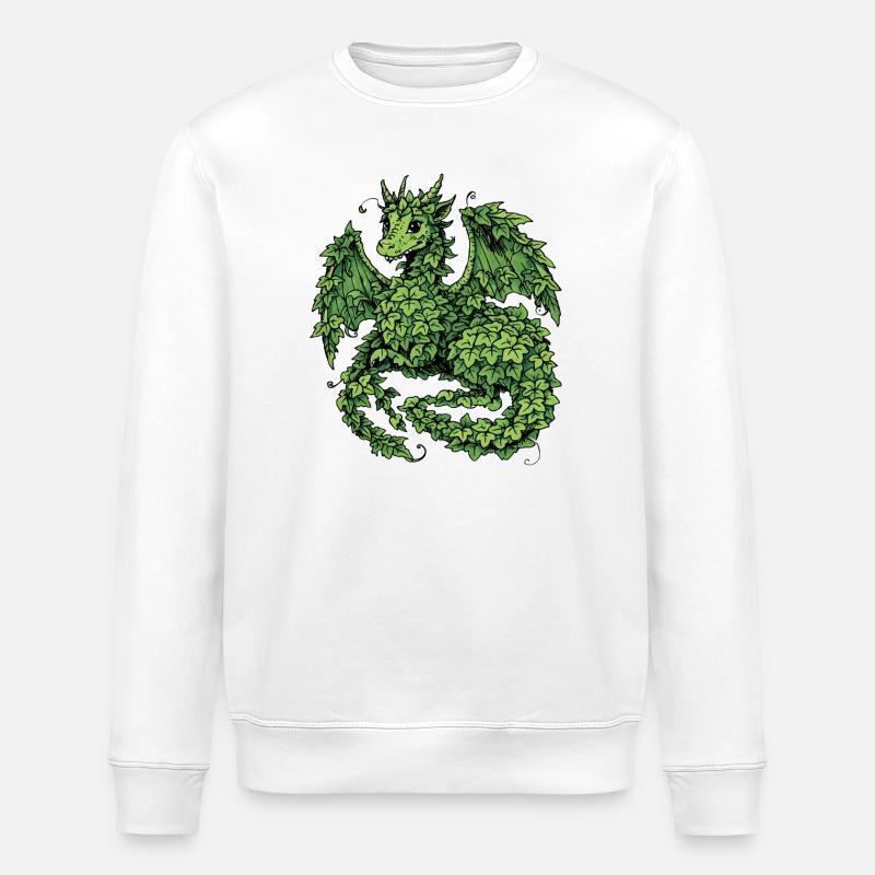 Efeu-Drache - Stanley/Stella Unisex Bio-Sweatshirt ROLLER - Weiß