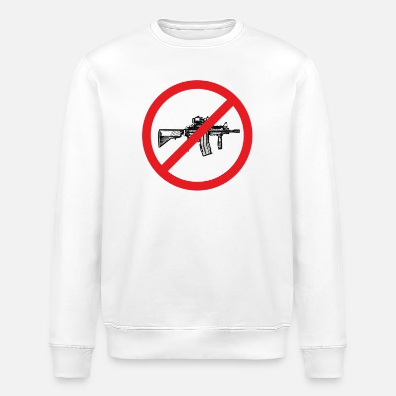Signe de paix d’interdiction d’armes - Illustration - Sweat bio ROLLER Stanley/Stella Unisexe - blanc