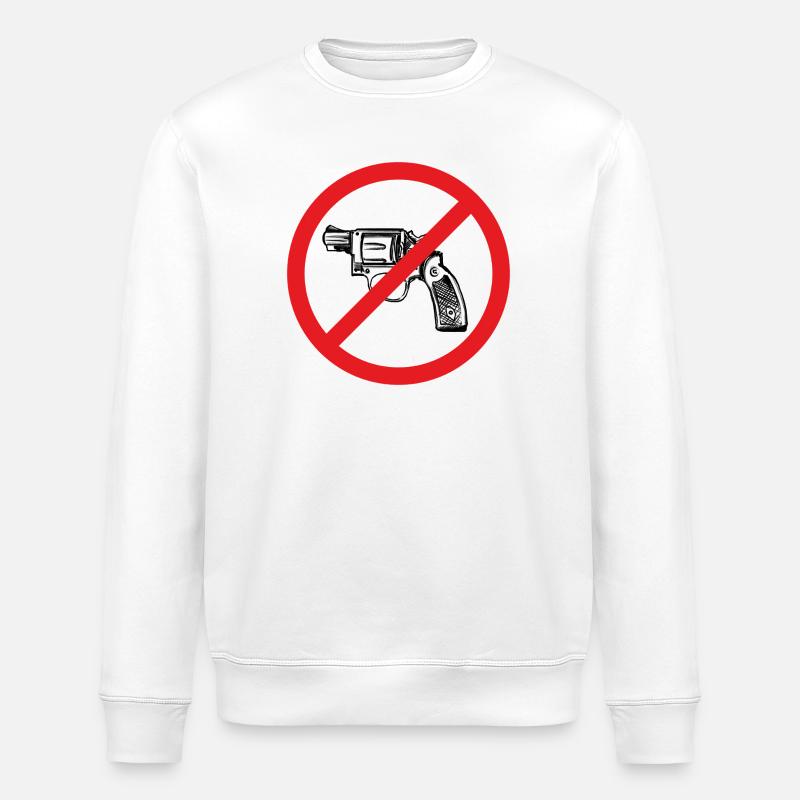 Signe de paix d’interdiction d’armes - Illustration - Sweat bio ROLLER Stanley/Stella Unisexe - blanc