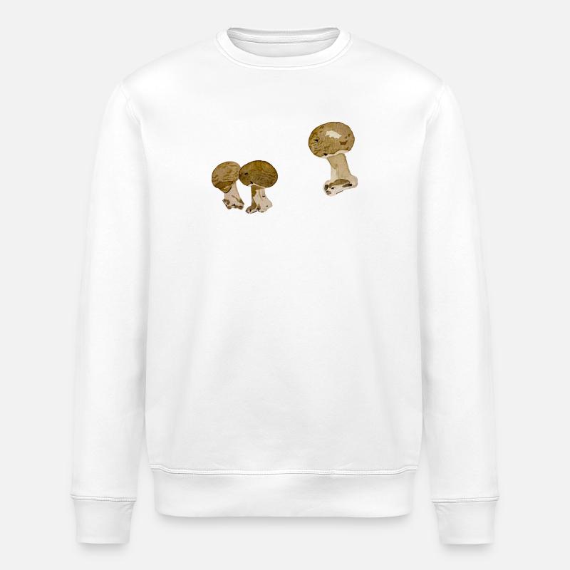 Duo champignons aquarelle - Sweat bio ROLLER Stanley/Stella Unisexe - blanc