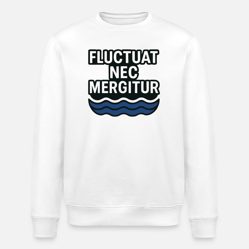 Fluctuat Nec Mergitur Paris Paname 75 - Stanley/Stella Unisex Bio-Sweatshirt ROLLER - Weiß