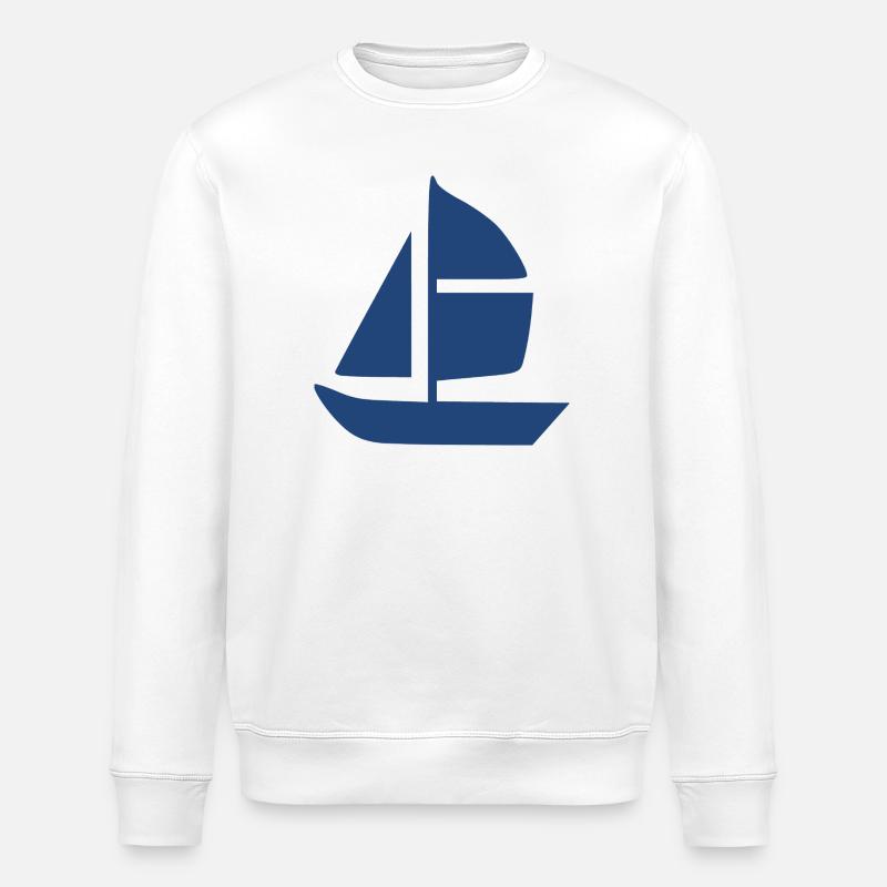 Sailboat Sailing Ship Sailing Gift - Stanley/Stella ROLLER Unisex Organic Sweatshirt - white