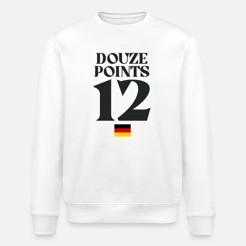 Dozen Points 12 Germany Eurovision - Stanley/Stella ROLLER Unisex Organic Sweatshirt - white