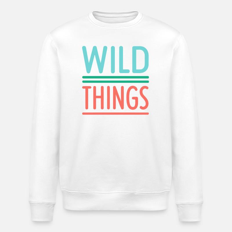 Wild Things Pastel Retro - Stanley/Stella Unisex Bio-Sweatshirt ROLLER - Weiß