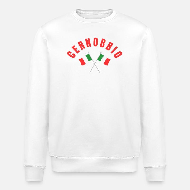 Gernobbio a traversé les drapeaux italiens - Sweat bio ROLLER Stanley/Stella Unisexe - blanc