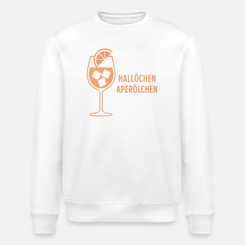 Hallöchen Aperölchen Party Spritz Gift Idea - Stanley/Stella ROLLER Unisex Organic Sweatshirt - white