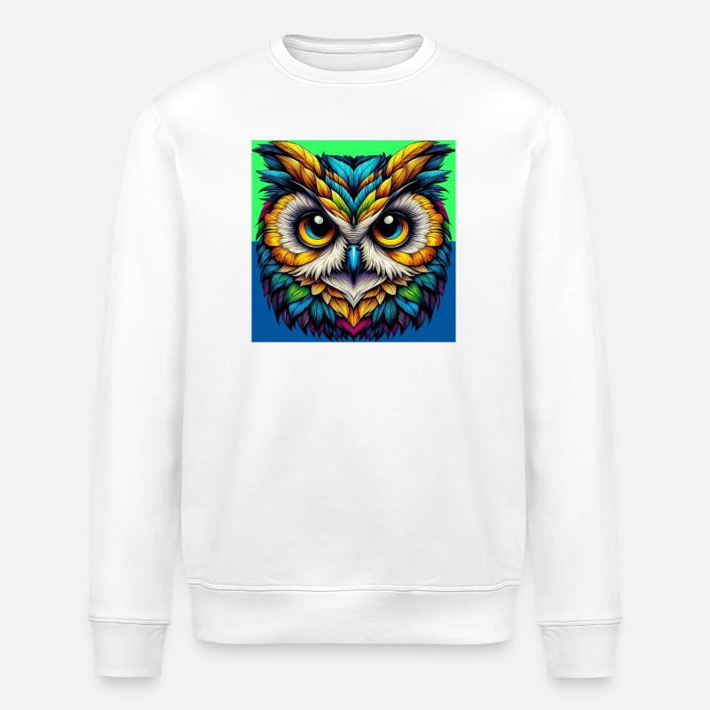 Eule - Stanley/Stella Unisex Bio-Sweatshirt ROLLER - Weiß