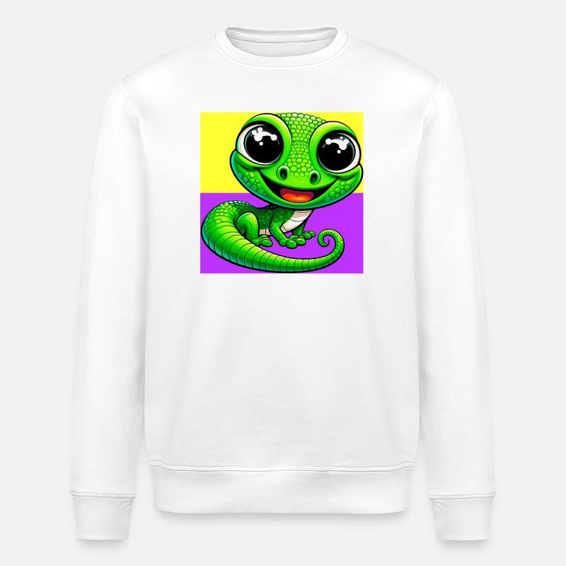 Gecko - Stanley/Stella Unisex Bio-Sweatshirt ROLLER - Weiß
