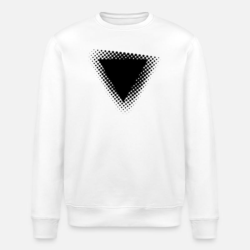 geometric triangle dots design - Stanley/Stella ROLLER Unisex Organic Sweatshirt - white