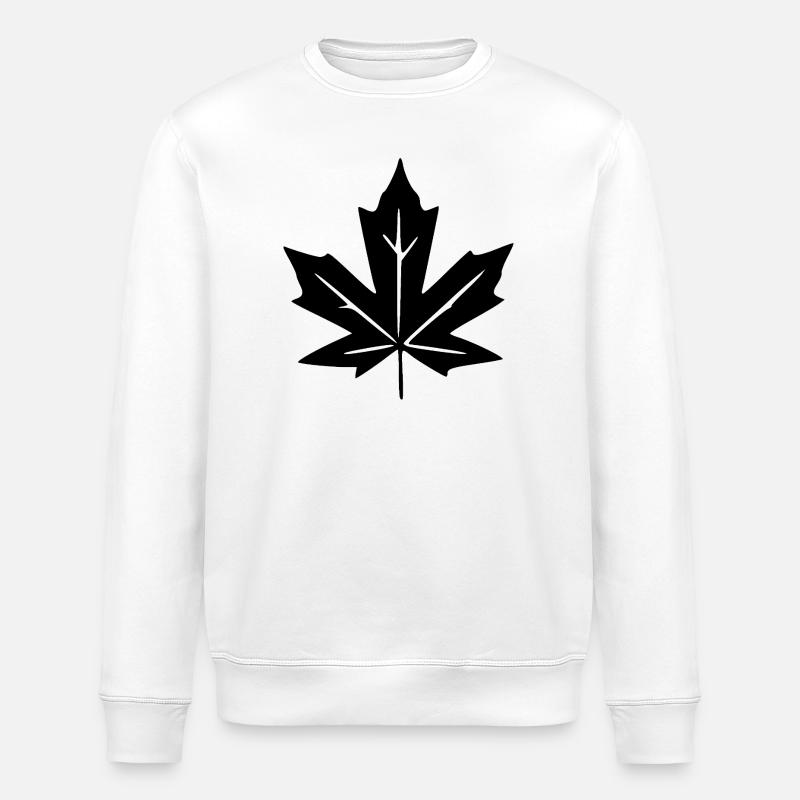 Feuilles d’érable Cadeau Amoureuse de la Nature - Sweat bio ROLLER Stanley/Stella Unisexe - blanc
