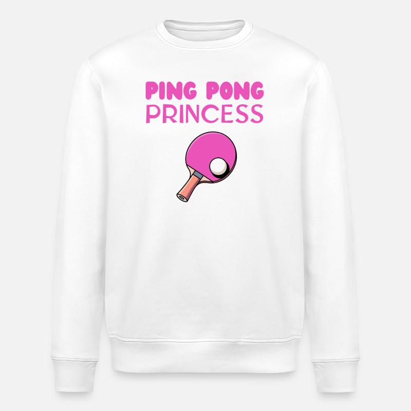 Ping-Pong-Prinzessin - Stanley/Stella Unisex Bio-Sweatshirt ROLLER - Weiß