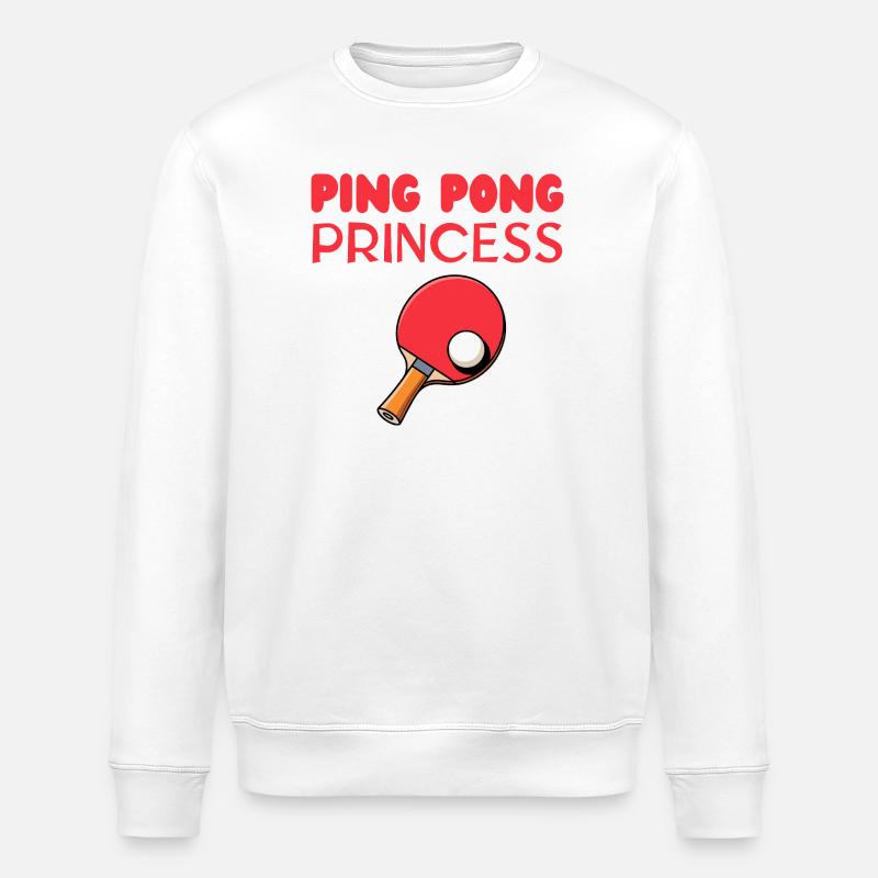 Ping-Pong-Prinzessin - Stanley/Stella Unisex Bio-Sweatshirt ROLLER - Weiß