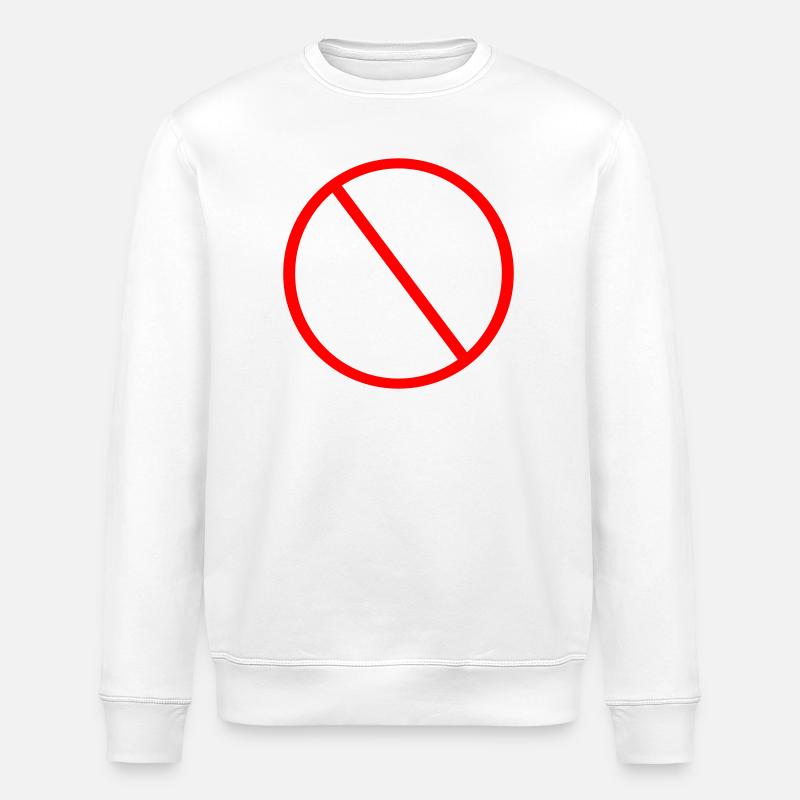 Panneau d’interdiction Panneau d’avertissement d’interdiction - Sweat bio ROLLER Stanley/Stella Unisexe - blanc