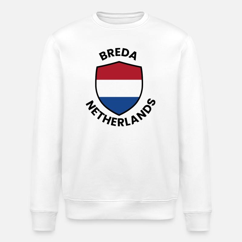 Breda Shield, Niederlande - Stanley/Stella Unisex Bio-Sweatshirt ROLLER - Weiß